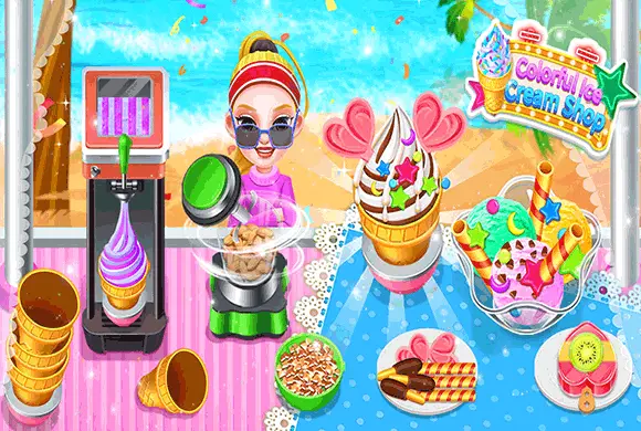 Colorful Ice Cream Shop Online Mini Game