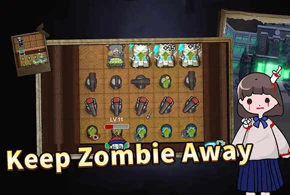 Keep Zombie Away Online Mini Game